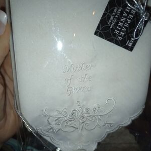 Hobby Lobby White Keepsake Handkerchief - Mother of the Groom